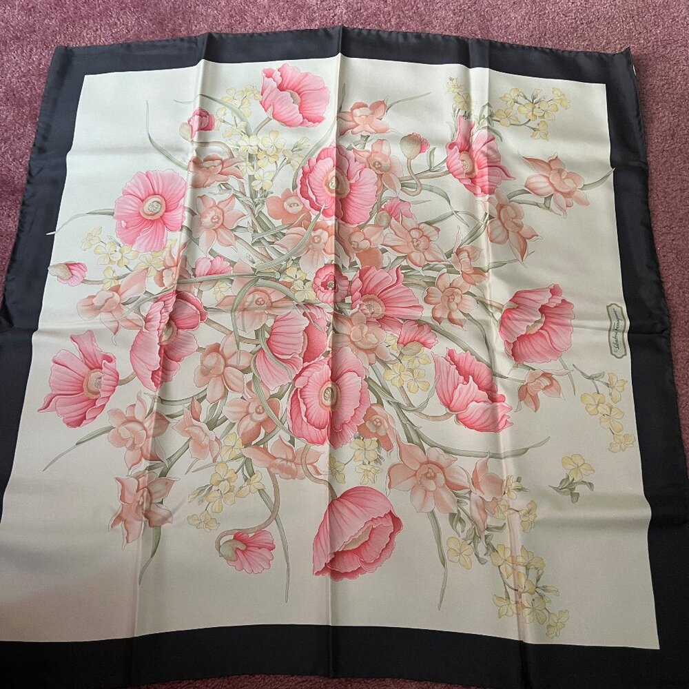 Floral Silk Salvatore Ferragamo Scarf